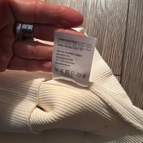 Mija Ribbed Mini Dress by GAUGE81 white size small long sleeve - Picture 7 of 16